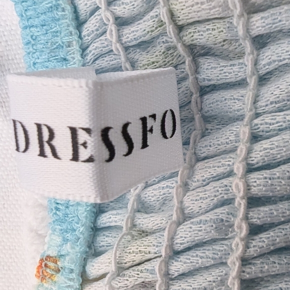 Spaghetti Strap Sunflower Print Buttoned Mini Dress L | ALGAE GREEN color - Picture 4 of 6